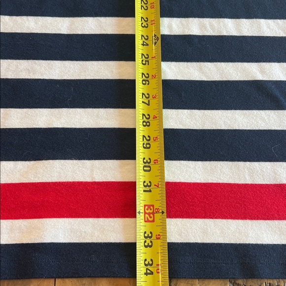 Ralph Lauren Nautical Dress EUC Gold Buttons 3/4 Sleeve Navy White and Red large - Picture 4 of 7
